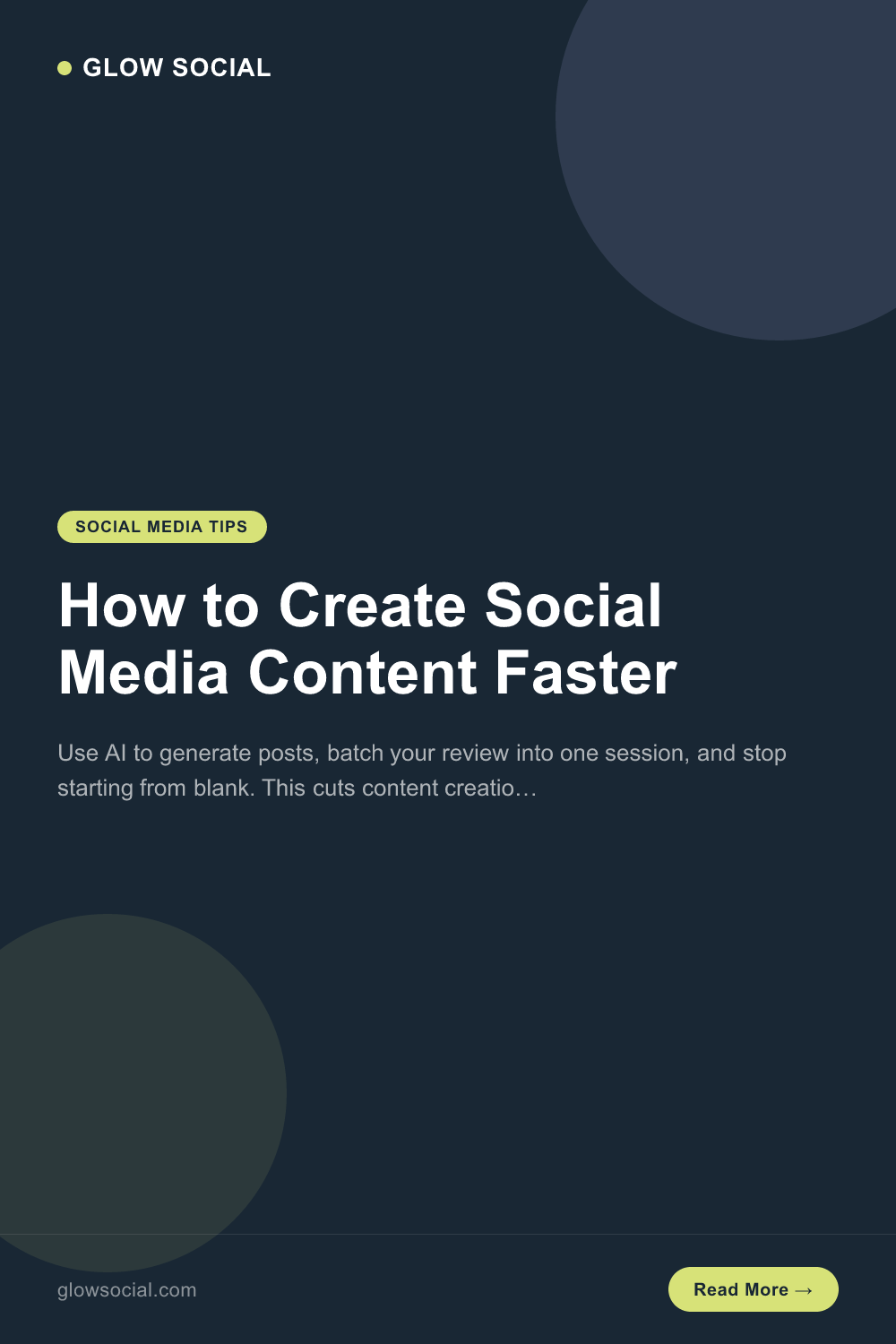 How to create social media content faster?
