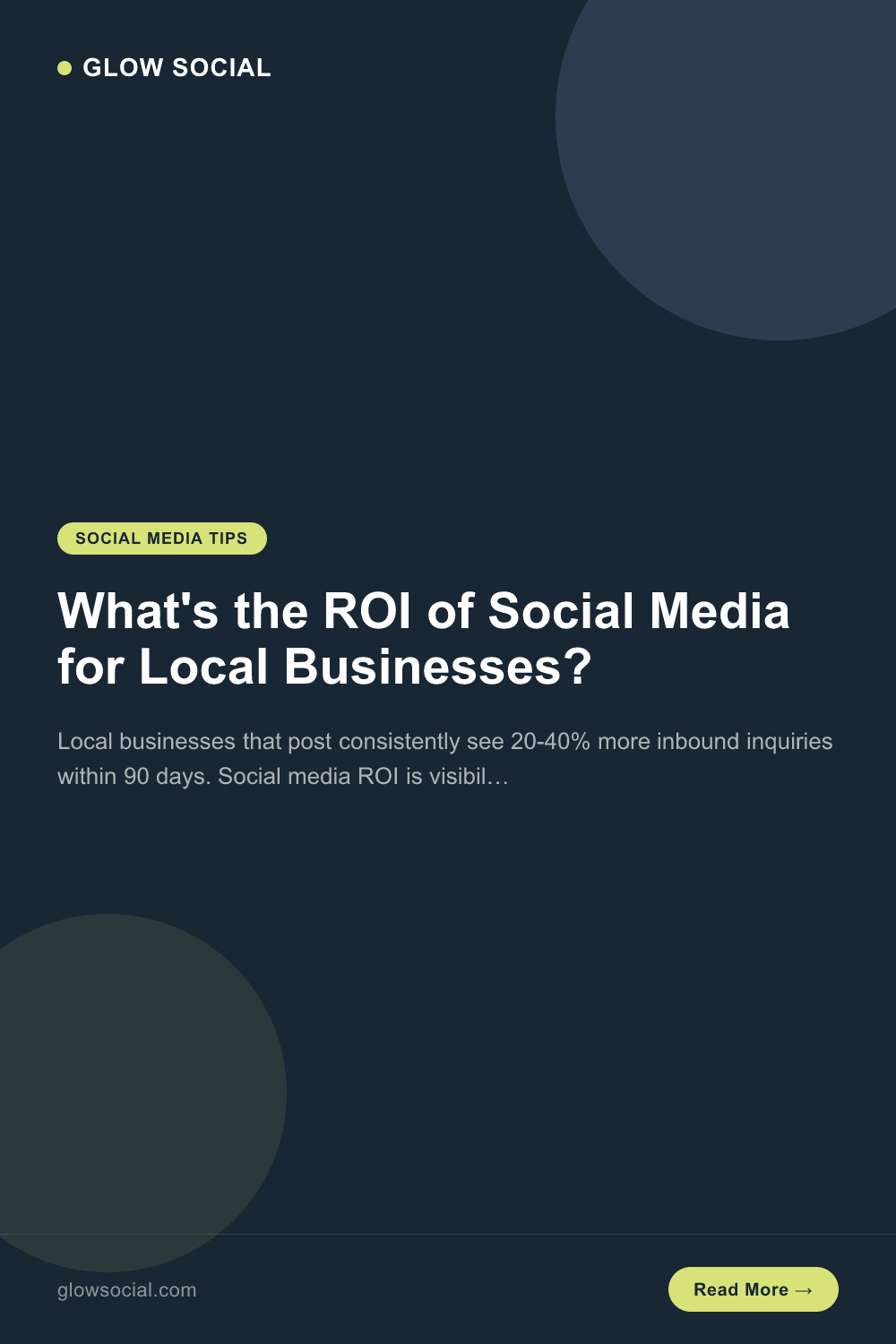 What's the ROI of social media for local businesses?