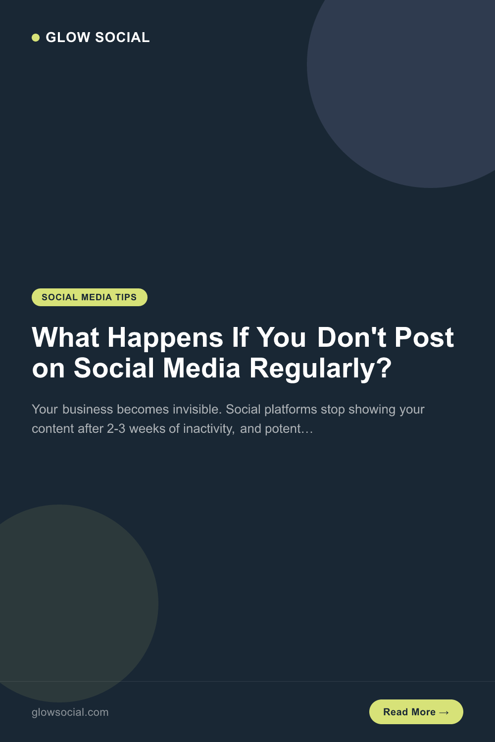 What happens if you don't post on social media regularly?